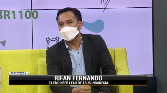 FA Engineer Lead of Asus Indonesia, Rifan Fernando saat peluncuran virtual Asus BR1100, Kamis (10/6/2021). [Asus Indonesia] 