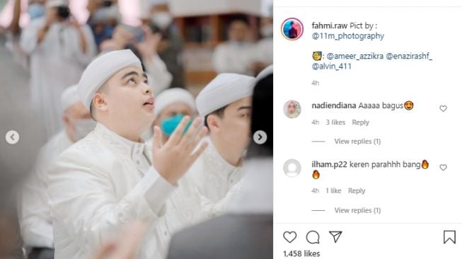 Potret pernikahan adik Alvin Faiz, Muhammad Ameer Azzikra. [Instagram]