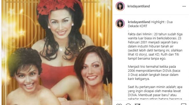 Potret lawas Krisdayanti. [Instagram/krisdayantiland]