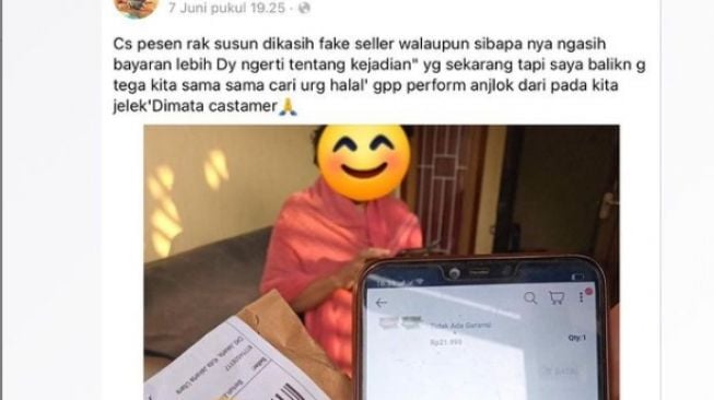 Customer tetap bayar belanjaan online meskipun tertipu (instagram)