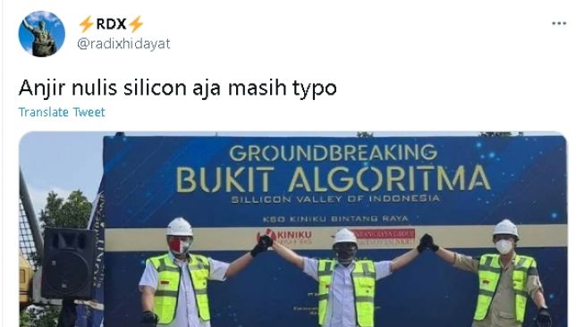 Acara groundbreaking Bukit Algoritma (twitter)