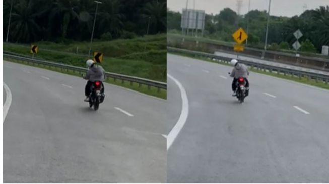 Kelakuan Kocak Pemotor saat Lampu Sein Mati Bikin Ngakak, Kode Beloknya Jadi Sorotan