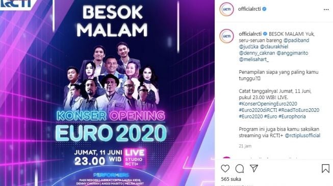 Konser Opening Euro 2020 [Instagram/@officialrcti]