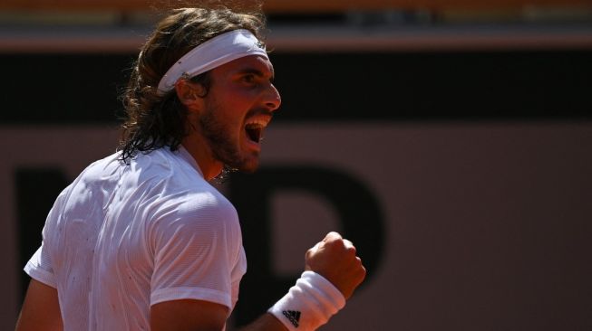 Petenis Yunani, Stefanos Tsitsipas. [Anne-Christine POUJOULAT / AFP]