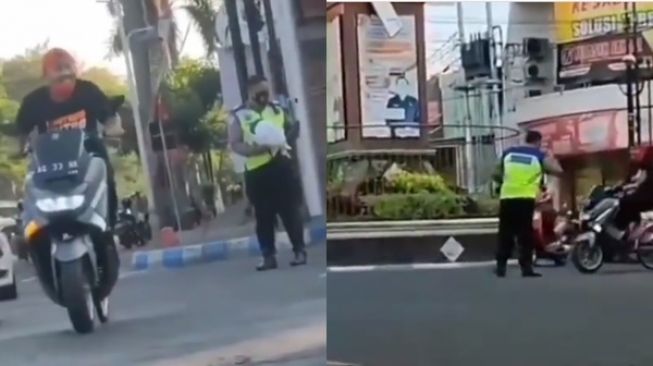 Viral Polisi Niat Tilang Pengendara Berakhir Kocak Kena Prank