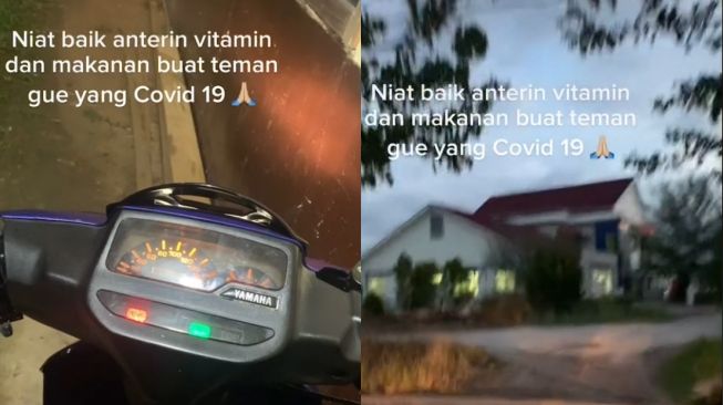 Aksi Mulia Pemotor Kirim Makanan untuk Rekan yang Kena Covid, Endingnya Malah Nyesek