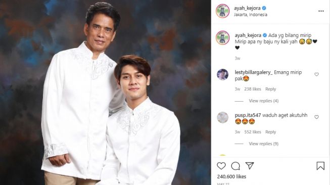 Potret kedekatan keluarga Lesti Kejora dan Rizky Billar [Instagram/ayah_kejora]