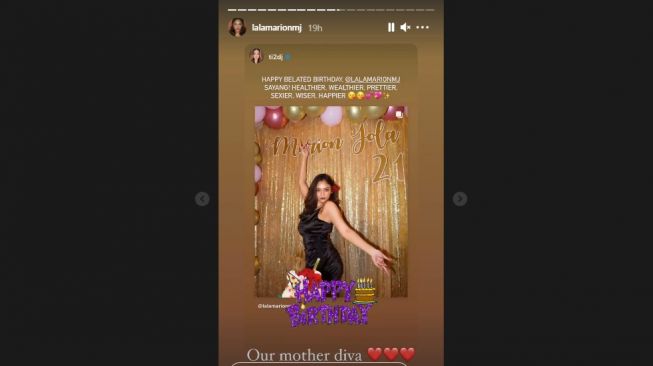 Potret Marion Jola ulang tahun. [Instagram]