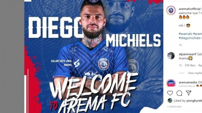 Arema FC Resmi Datangkan Diego Michiels