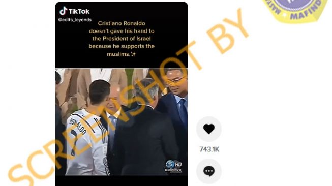 CEK FAKTA: Benarkah Cristiano Ronaldo Dukung Palestina?