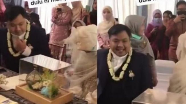 Viral Usai Akad Nikah Pria Buka Cadar Mempelai Wanita Kaget Gegara Ini