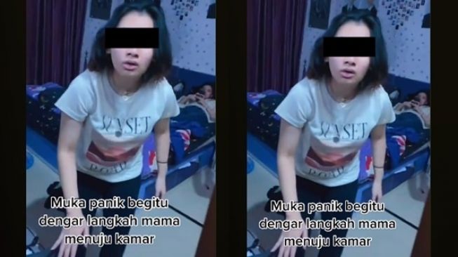 Gadis Panik saat Ibu Mendadak Masuk Kamar, Ranjang Berantakan Jadi Bahan Omelan