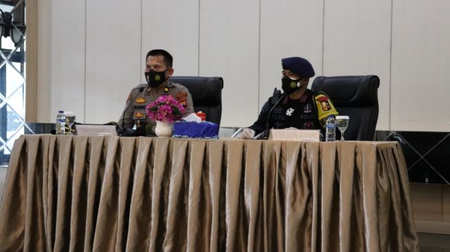 Korps Brimob Mabes Polri Kerahkan Anggota ke Pati Bantu Tangani Covid-19