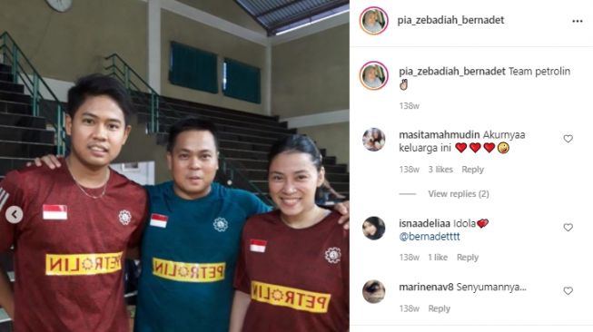 Kenangan Markis Kido dan Pia Zebadiah Bernadet. [Instagram]