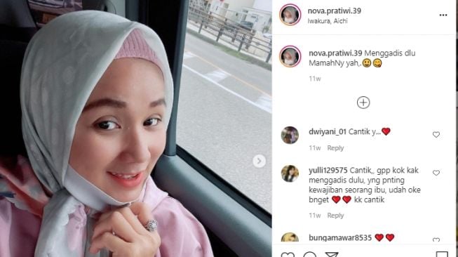 Potret Nova Pratiwi kakak Rizky Billar yang tinggal di Jepang. [Instagram]