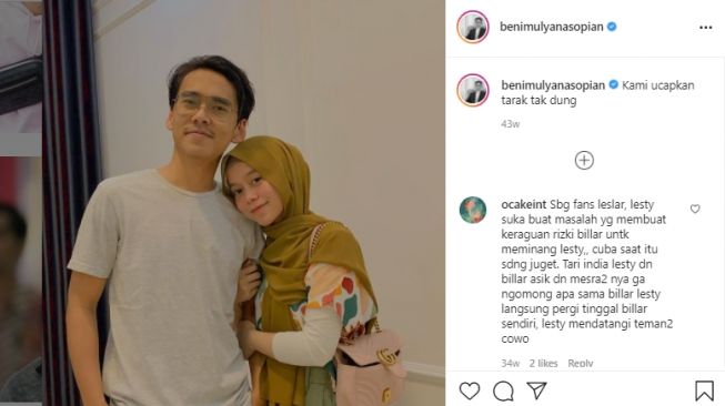 Kedekatan Beni Mulyana dan Lesti Kejora [Instagram/benimulyanasopian]