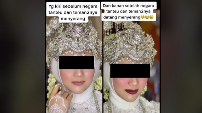 Mempelai wanita rombak riasan (tiktok)