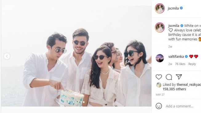 Potret kemesraan Jessica Mila dan Yakup Hasibuan. [Instagram]