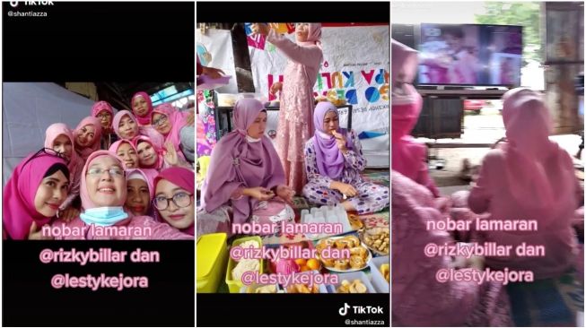 Viral Ibu-ibu Gelar Syukuran dan Nobar Lamaran Rizky Billar dan Lesti Kejora