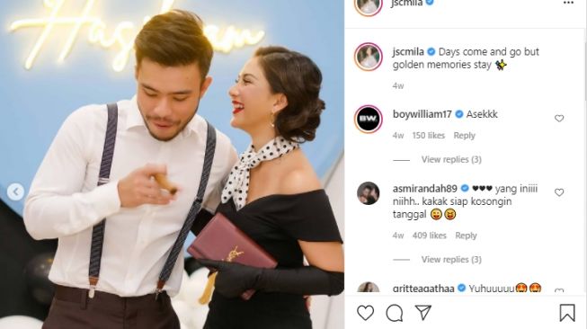 Potret kemesraan Jessica Mila dan Yakup Hasibuan. [Instagram]