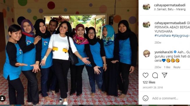 Sekolah yang didirikan Yuni Shara [Instagram/cahayapermataabadi]