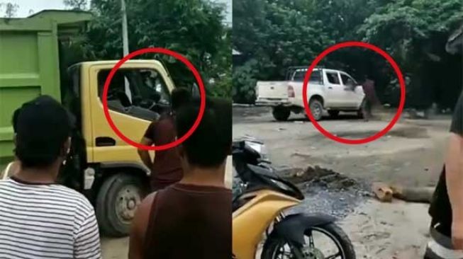 Viral Pria Inhu Rusak Kendaraan-Serang Warga Pakai Cangkul, Ini Endingnya