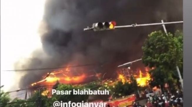 602 Pedagang Jadi korban Kebakaran Pasar Blahbatuh Gianyar