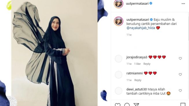 Potret terbaru Uut Permatasari. [Instagram]