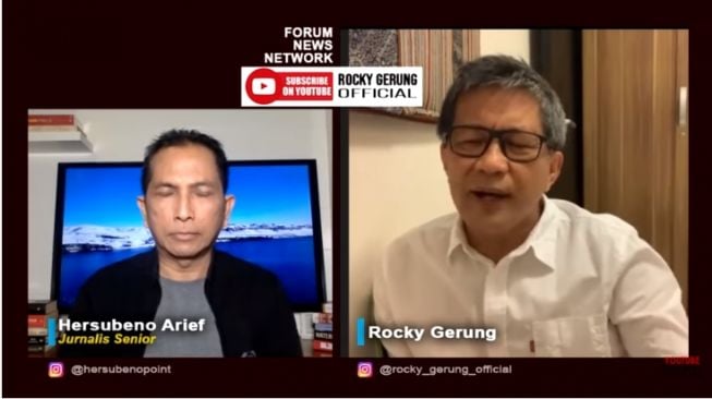 Rocky Gerung bicara soal kejenuhan siswa karena sekolah daring (Youtube)