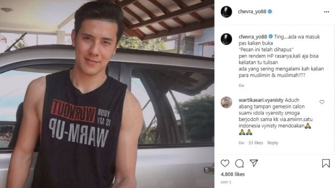 Potret Chevra Yolandi pacar baru Via Vallen. [Instagram]