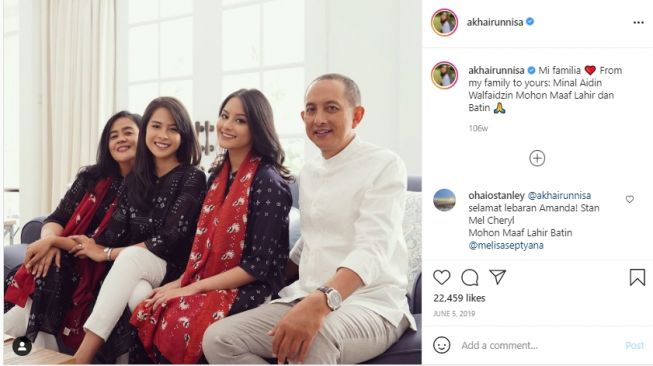 Orang Tua Maudy Ayunda. [Instagram]