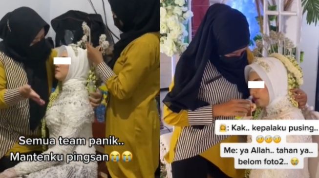 Pengantin Wanita Ambruk Tak Sadarkan Diri, Pengorbanan Menahan Beratnya Sanggul di Kepala