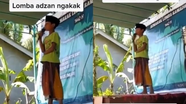 Video Lucu Bocil Lomba Azan tapi Grogi, Warganet sampai Gemas