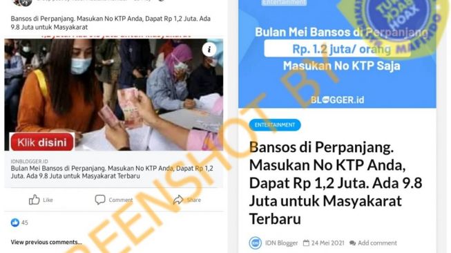 CEK FAKTA: Benarkah Pemerintah Bagikan Bantuan Sosial Rp 1,2 Juta untuk Masyarakat?