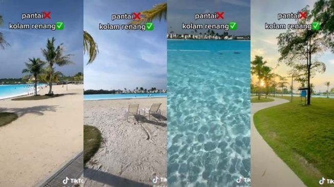 Bikin Melongo, Viral Keindahan Kolam Renang Indonesia Terbesar di Asia Tenggara, Paradise!