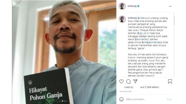 Tunjukkan Buku Hikayat Pohon Ganja, Kill The DJ: Tak Bisa Jadi Barang Bukti di Kasus Anji