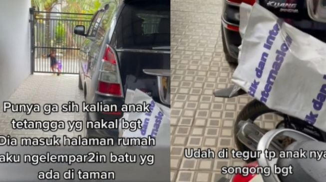 Viral Wanita Ngelus Dada, Was-was Mobil Rusak Kena Lemparan Batu Anak Tetangga