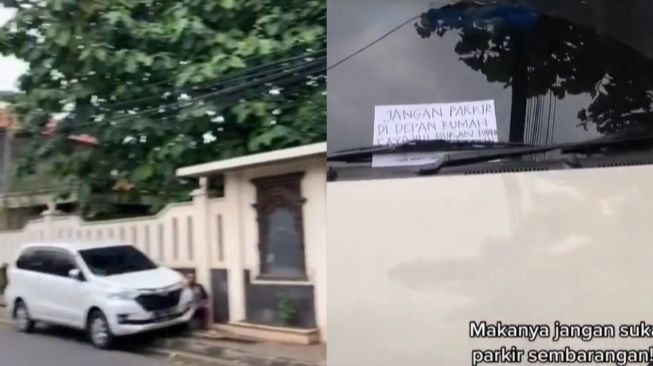 Wanita Kempesi Ban Mobil, Tak Terima Jalan Umum Depan Rumahnya untuk Parkir