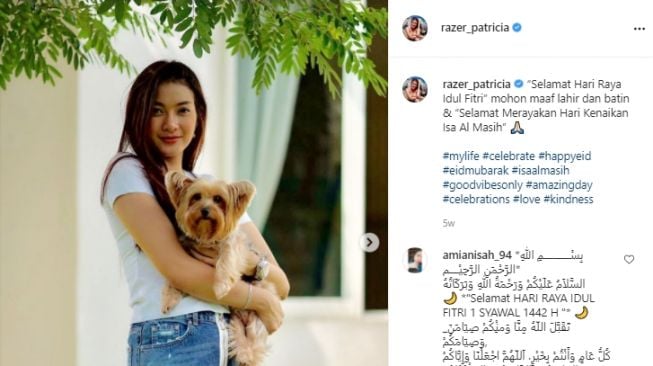 Potret Razer Patricia mantan pacar Rezky Aditya [Instagram/razer_patricia]