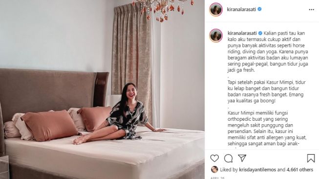 Potret rumah Kirana Larasati. [Instagram]