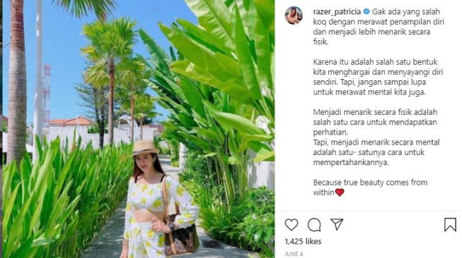 Potret Razer Patricia mantan pacar Rezky Aditya [Instagram/razer_patricia]