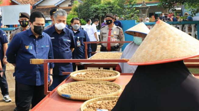 Menteri BUMN dan Dirut BRI Kunjungi UMKM di Lampung