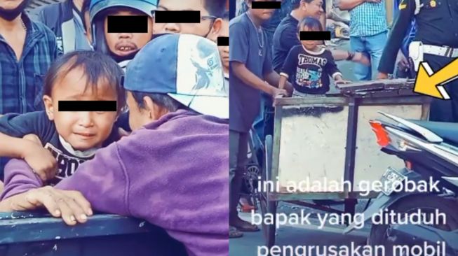 Anak ikut bapak dibawa mobil polisi (tiktok)