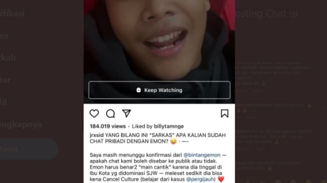 Cuitan Arie Kriting menangkap layar status Jerinx sebelum di-edit. [Twitter/Arie_Kriting]