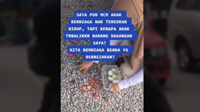 Viral Lapak Wanita Dirusak Pedagang Sebelah: Saya Cuma Jualan, Apa Salahnya