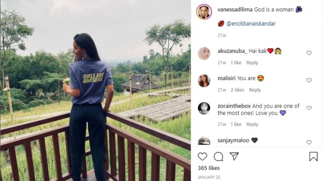 Vanessa Lima pasangan Erick Iskandar [Instagram]