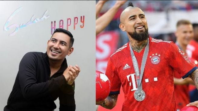 Artis Indonesia mirip pesepak bola. [Kolase Instagram]