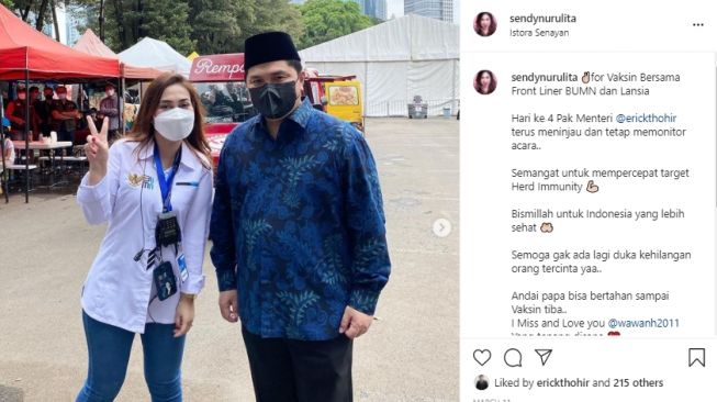 Sendy Nurulita Stafsus Menteri BUMN terjun jadi penyanyi. [Instagram/sendynurulita]