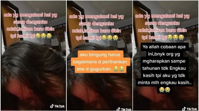 Viral Wanita Nangis Sesenggukan Usai Tahu Dirinya Hamil (TikTok)