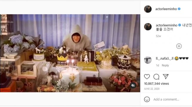 Potret ulang tahun Lee Min Ho [Instagram]